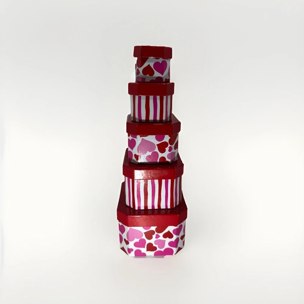 Valentines Day Nesting Gift Boxes Set Of 5